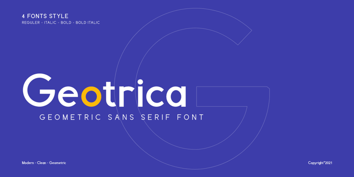 Geotrica Regular Font preview