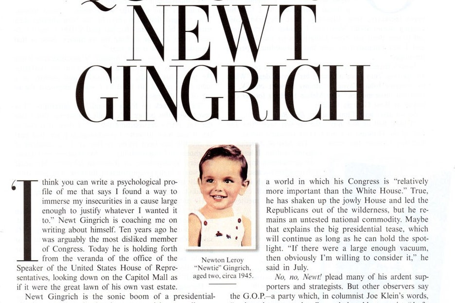 Gingrich Headline Italic Font preview
