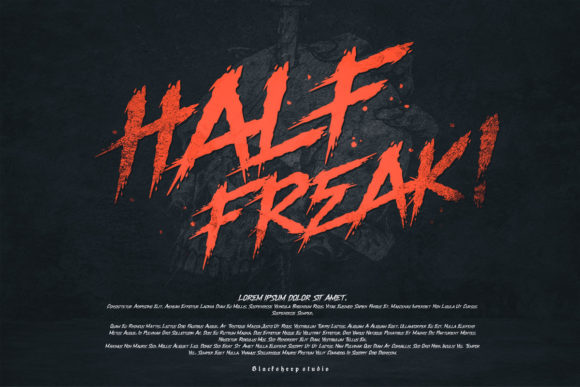 Half Freak Font preview