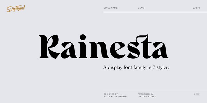 Rainesta Extra Bold Font preview