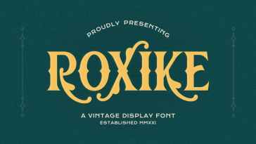 Roxike Regular Font preview