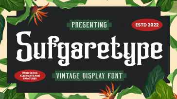 Sufgaretype Regular Font preview