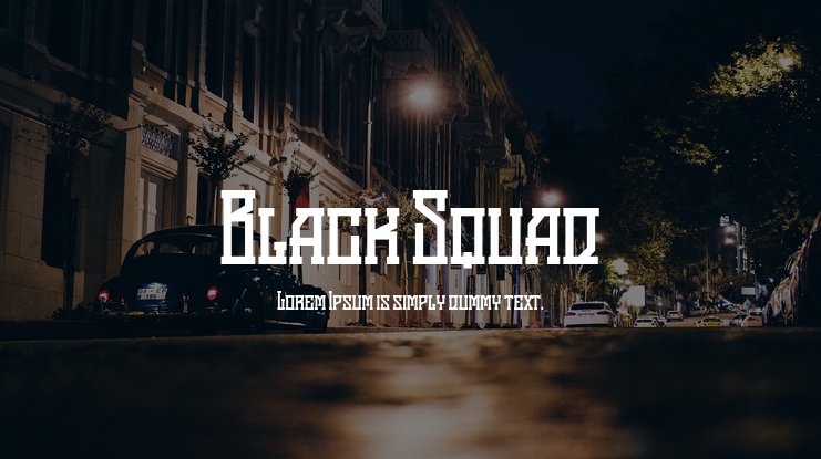 Black Squad Regular Font preview