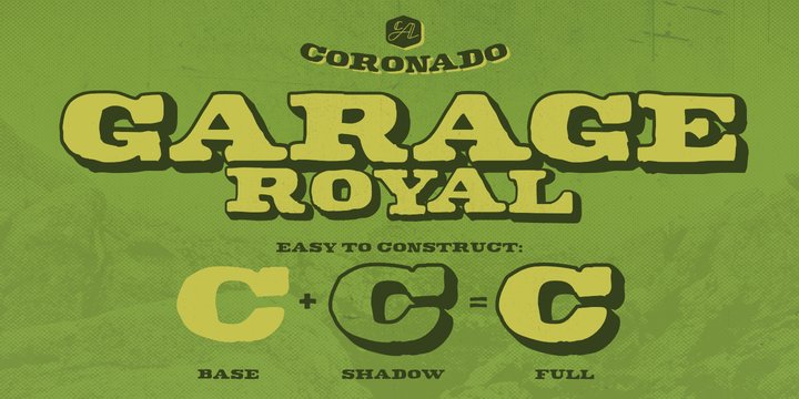 CA Coronado Shadow Font preview