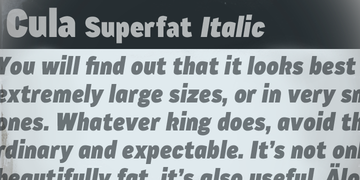 CA Cula Superfat Regular Font preview