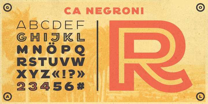 CA Negroni Light Font preview