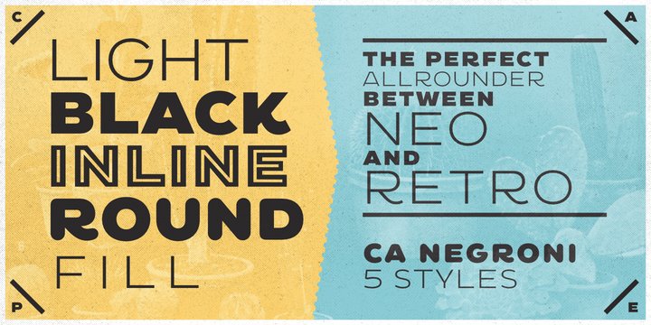 CA Negroni Black Font preview