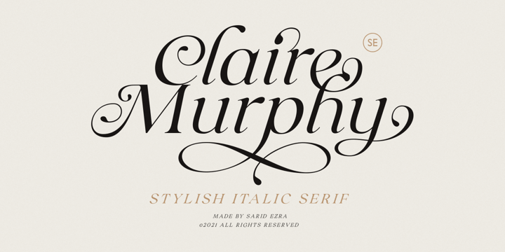 Claire Murphy Regular Font preview
