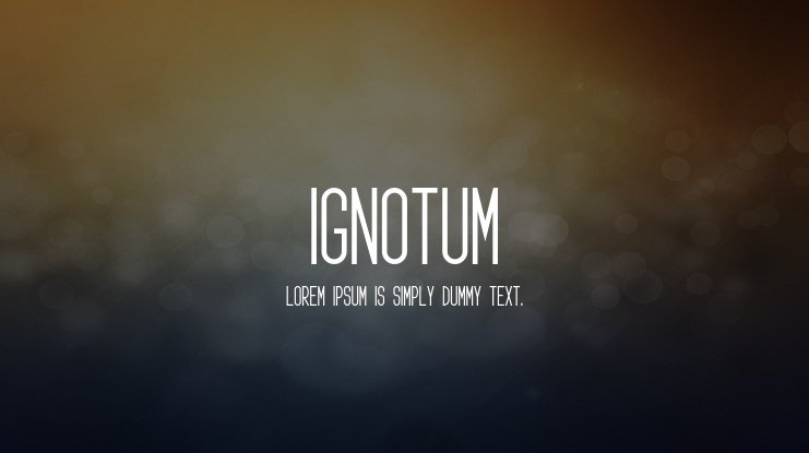 Ignotum Regular Font preview