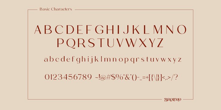 Brolimo Normal Font preview