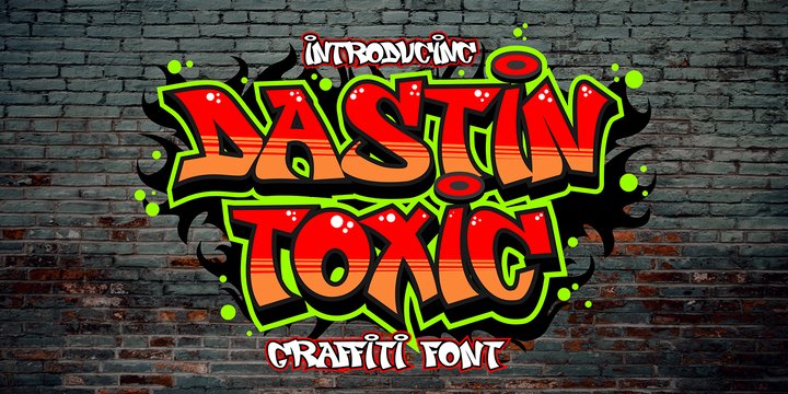 Dastin toxic Graffiti Font preview