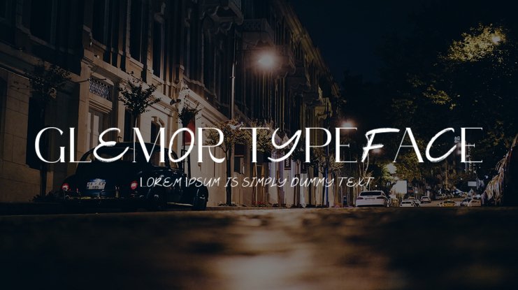 Glemor Typeface Regular Font preview