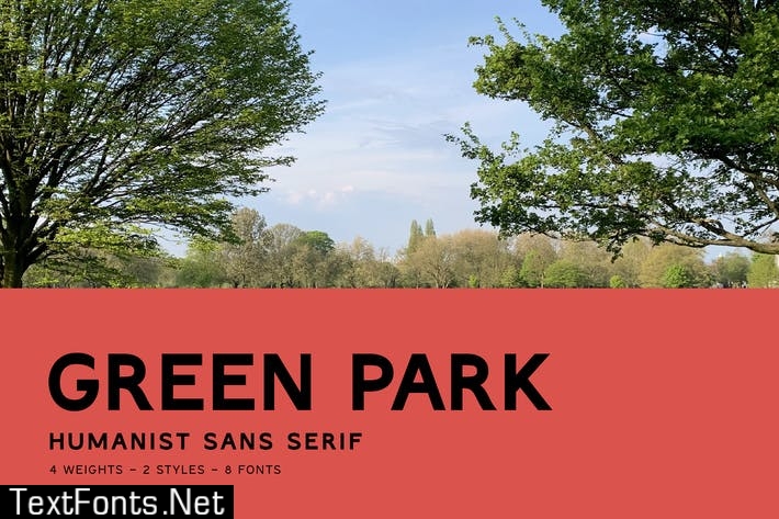 Green Park Light Font preview