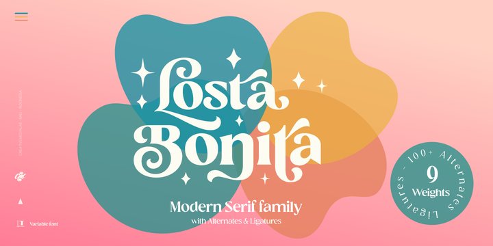 Losta Bonita Extra Light Font preview