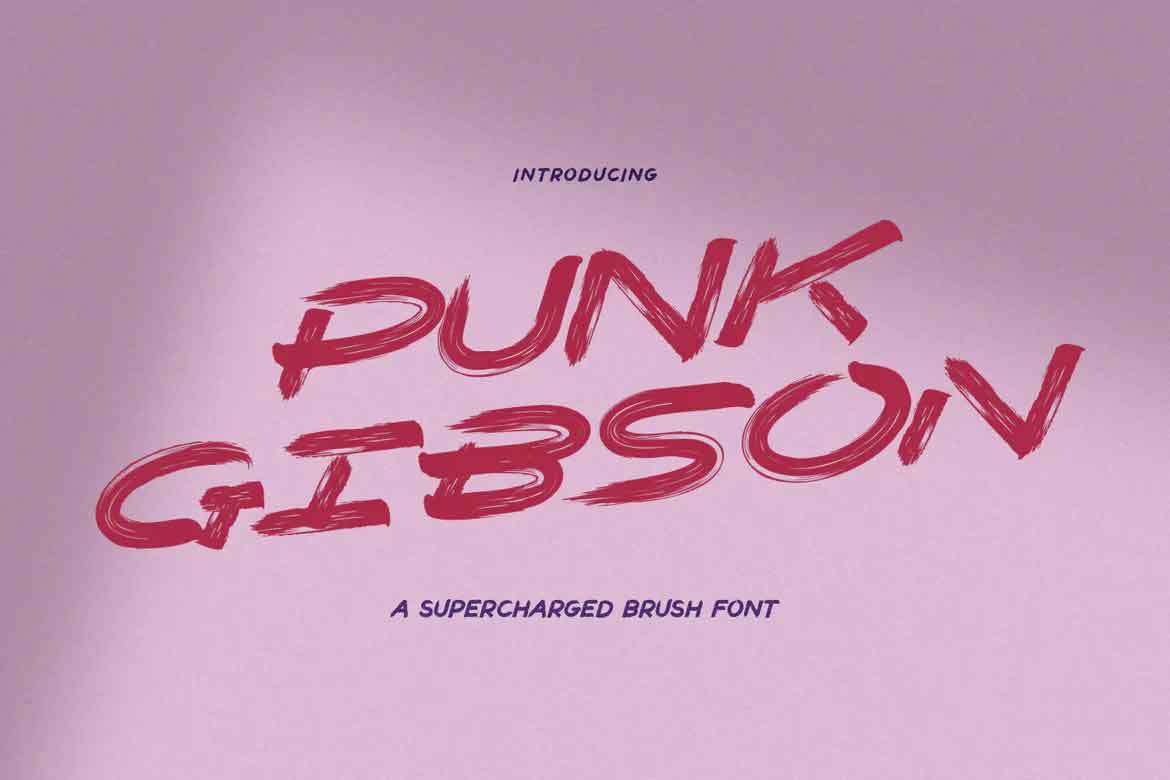 Punk Gibson Regular Font preview