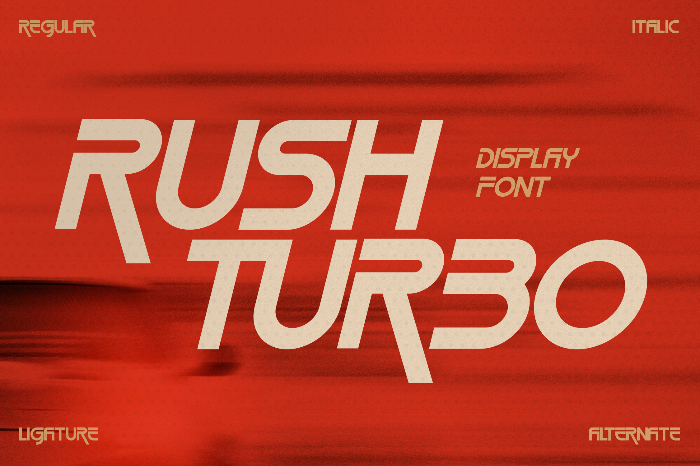 Rush Turbo Italic Font preview
