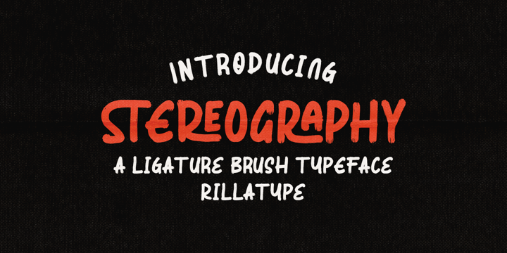 Stereography Font preview