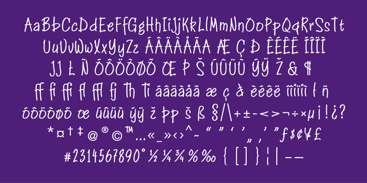 Thingle Regular Font preview