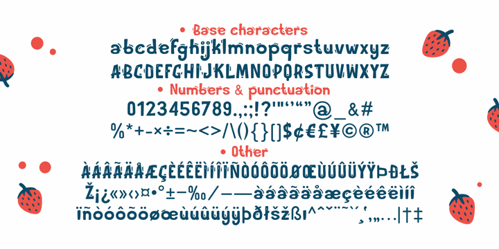 Yummy Delivery Base Font preview