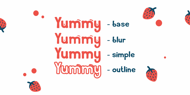 Yummy Delivery Blur Font preview