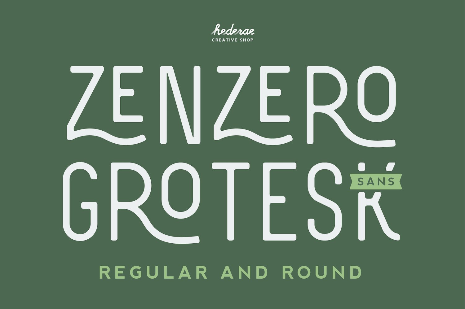 Zenzero Grotesk Sans Regular Font preview