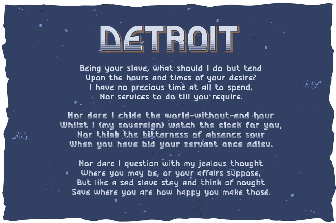 Detroit Regular Font preview