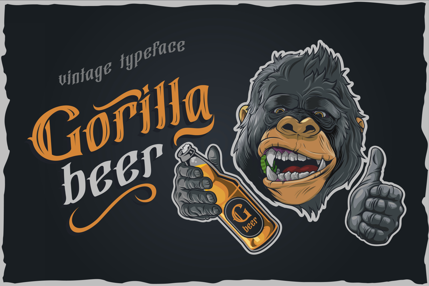 Gorilla beer base Font preview