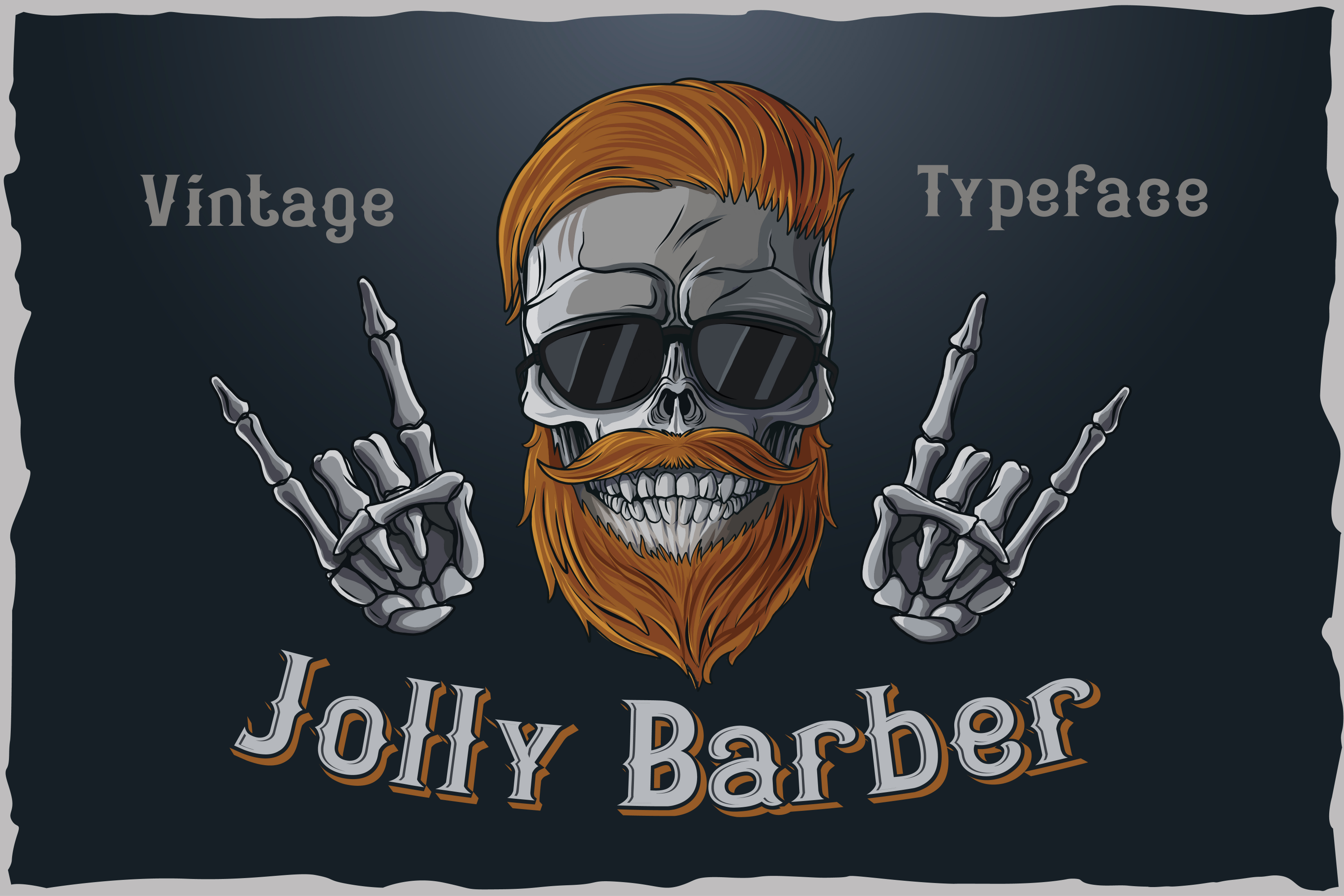 Jolly Barber shadow Font preview