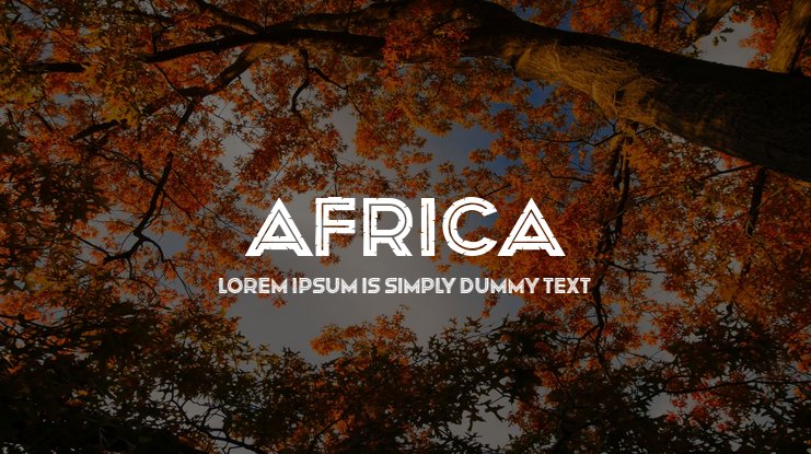 Africa Regular Font preview