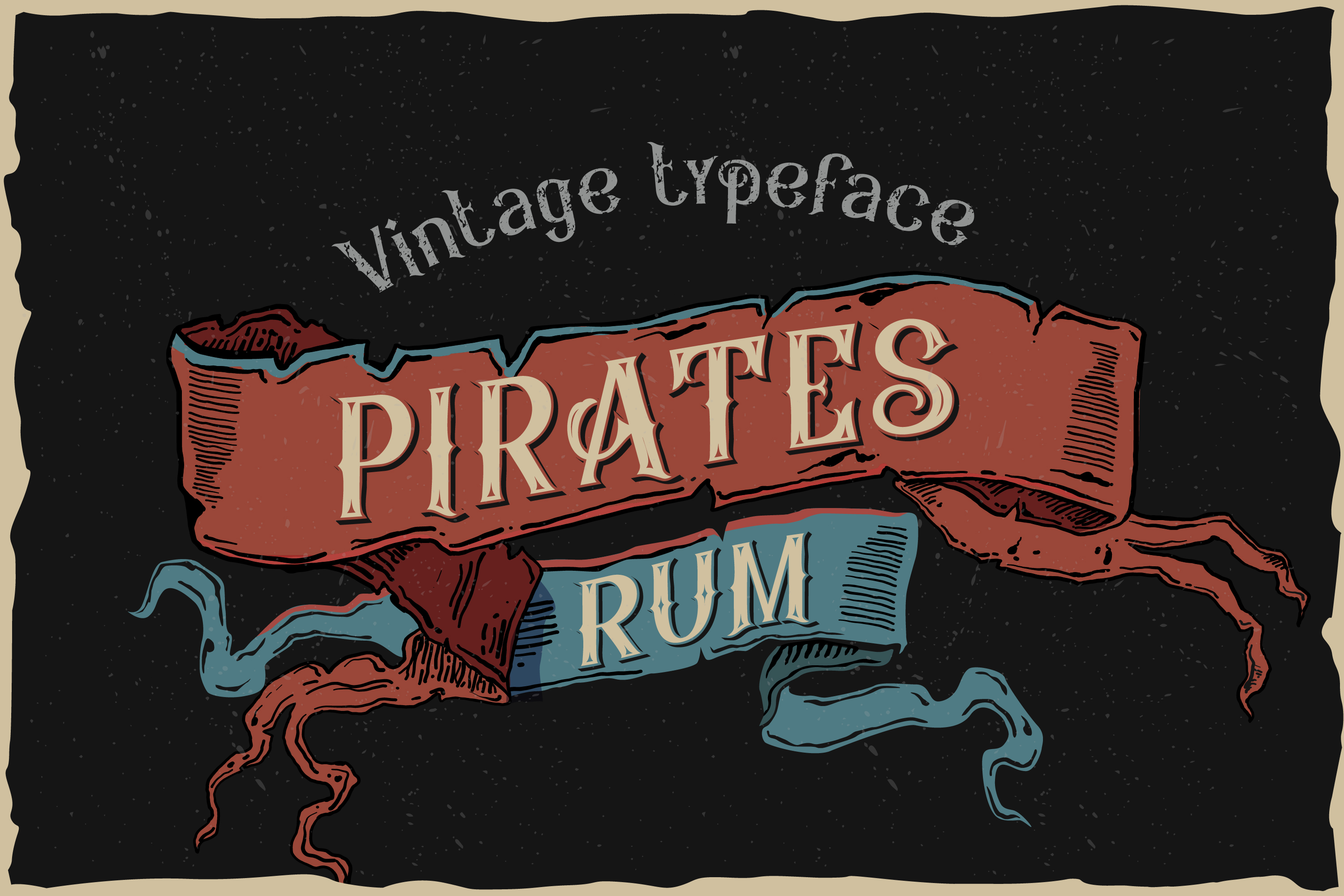Pirates Rum Shadow Font preview