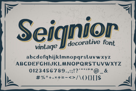 Seignior Decor 2 Font preview