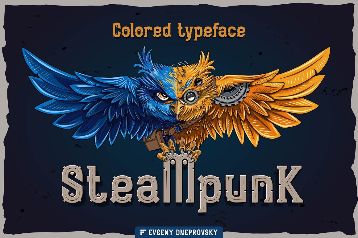 SteamPunk Style 1 Font preview