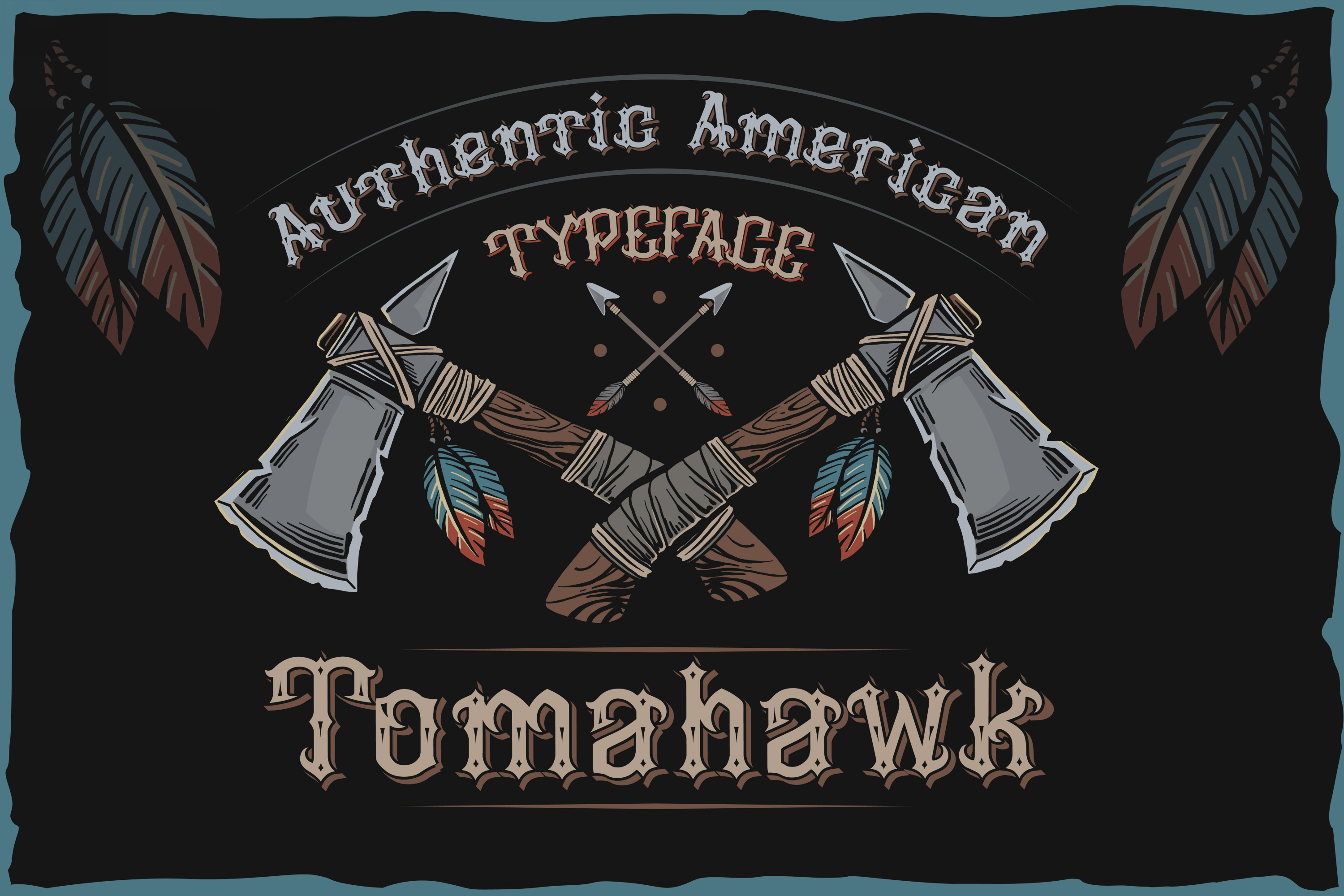 Tomahawk shadow Font preview