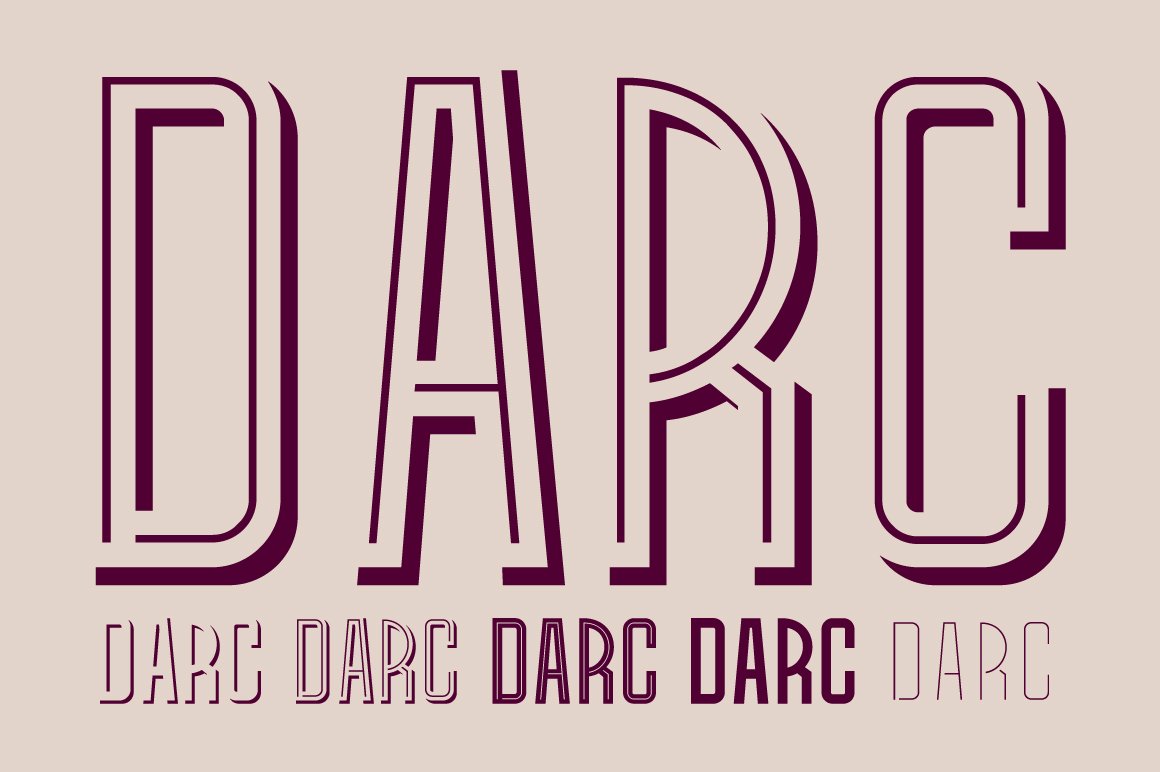 Darc Facade Font preview
