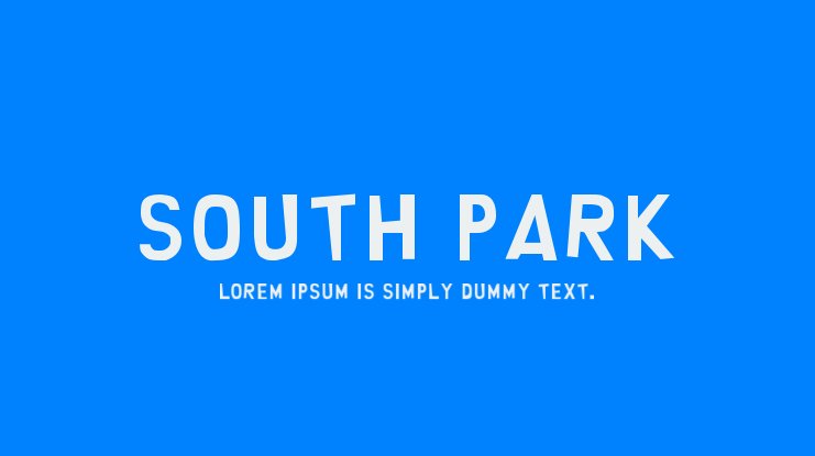 South Park Cyrillic Font preview