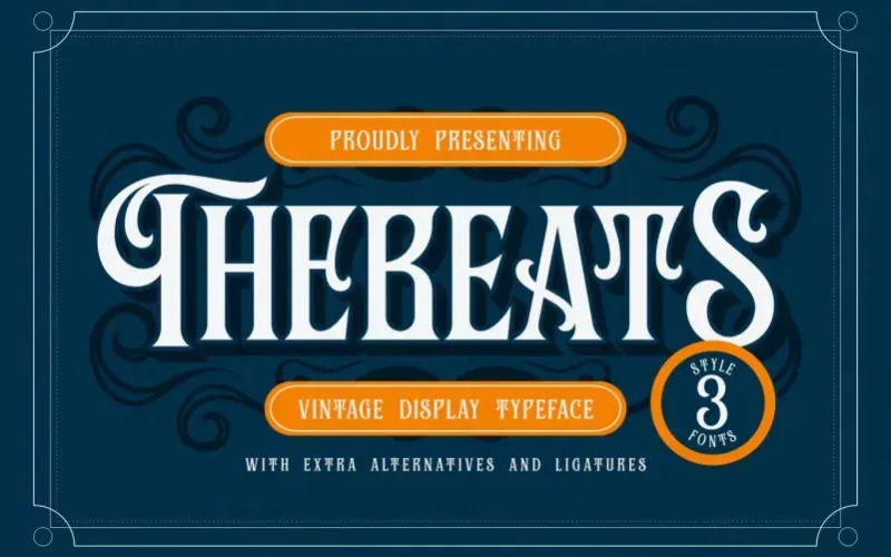 Thebeats Line Font preview