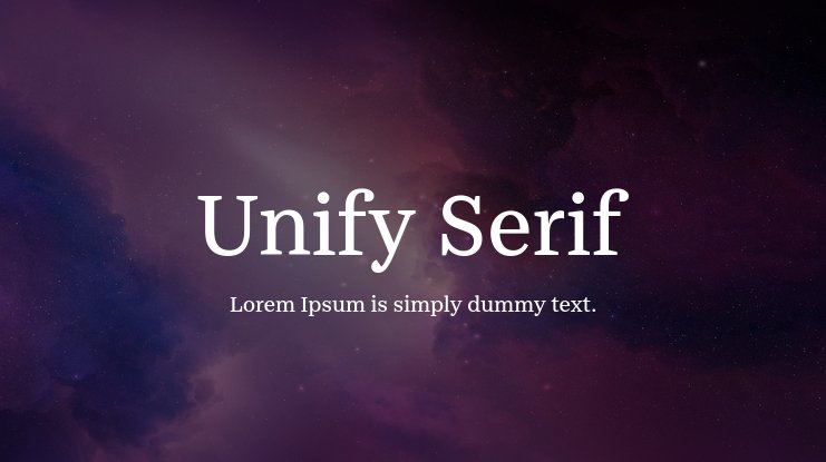 Unify (England Rugby) Font preview