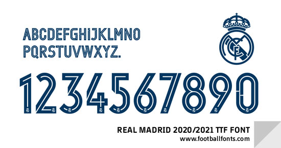 Real Madrid 2021 UCL Cup Font Font preview