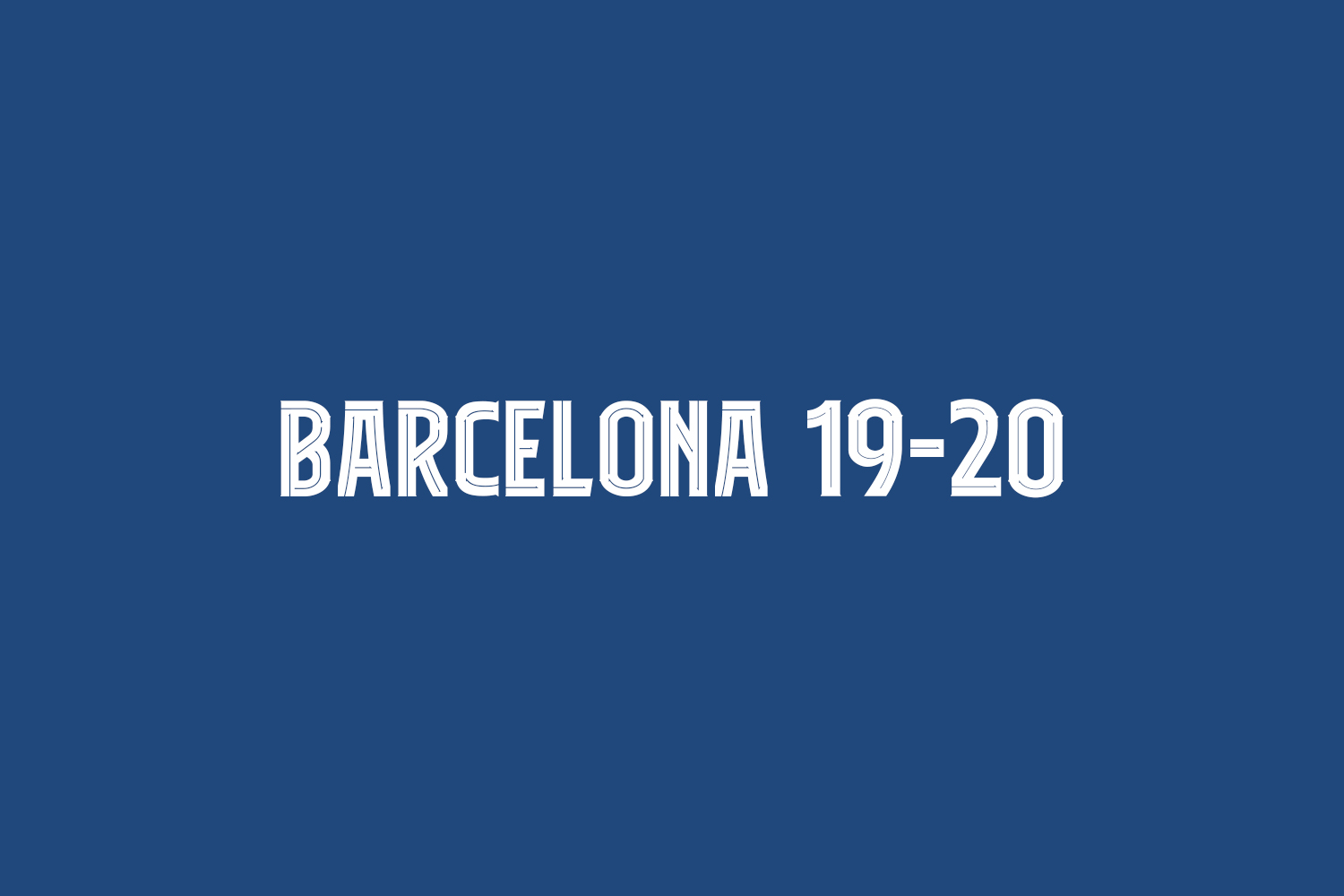 Barcelona 19-20 Font preview