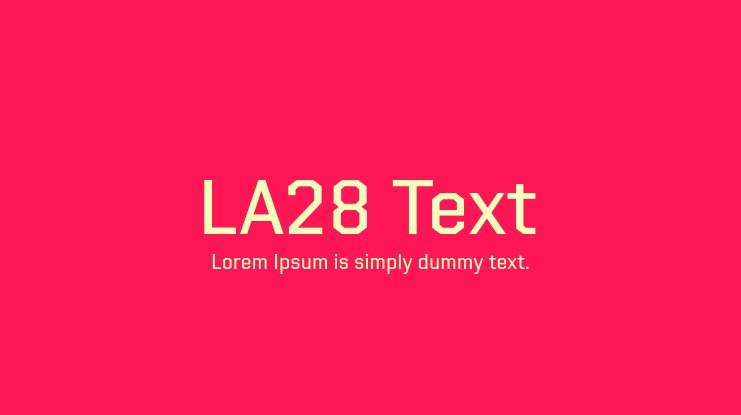 LA28 Regular Font preview