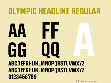 Olympic Headline Condensed Font preview