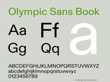 Olympic Sans Italic Font preview