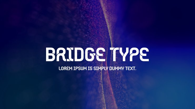 Bridge Type (Euro 2020) Regular Font preview