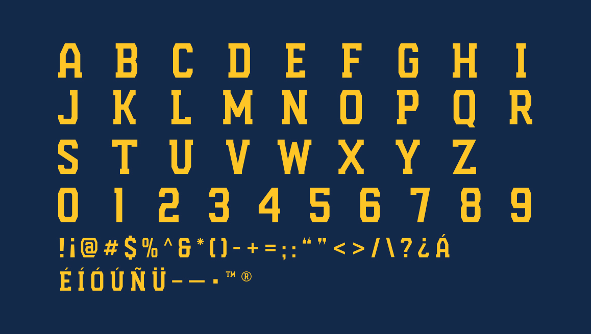 Brewers Industrial (Milwaukee Brewers) Font preview