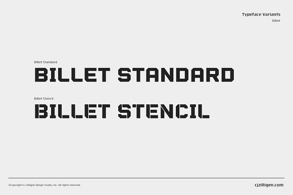 Billet Standard (The SIAC) Font preview