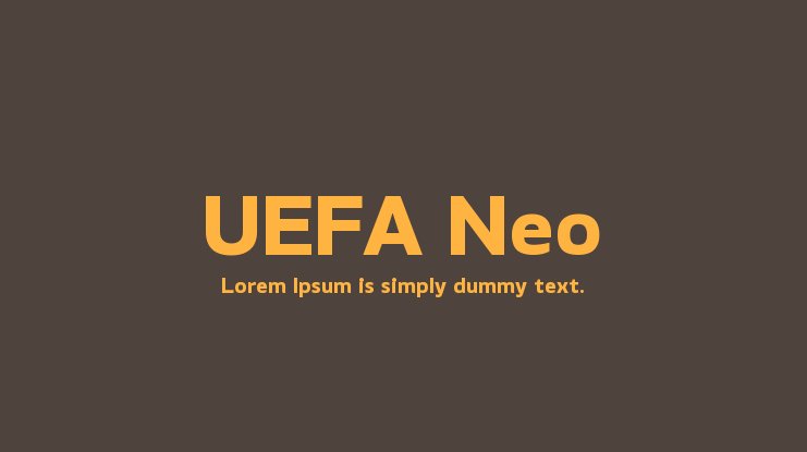 UEFA Neo Font preview