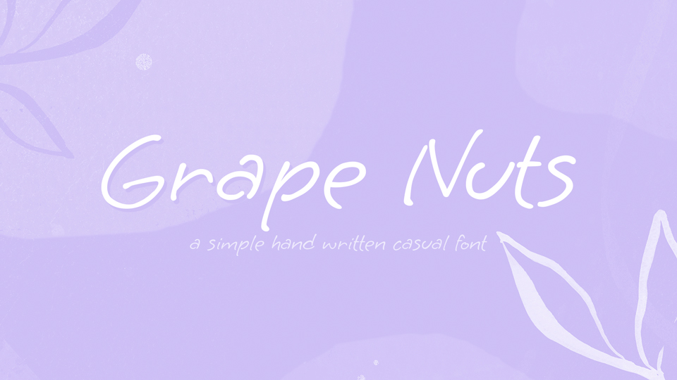 Grape Nuts Font preview