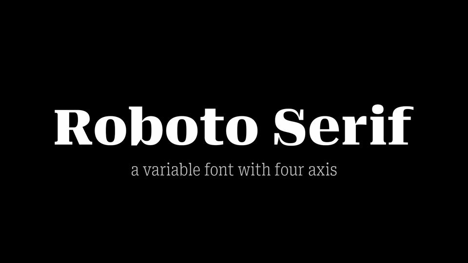 Roboto Serif Font preview