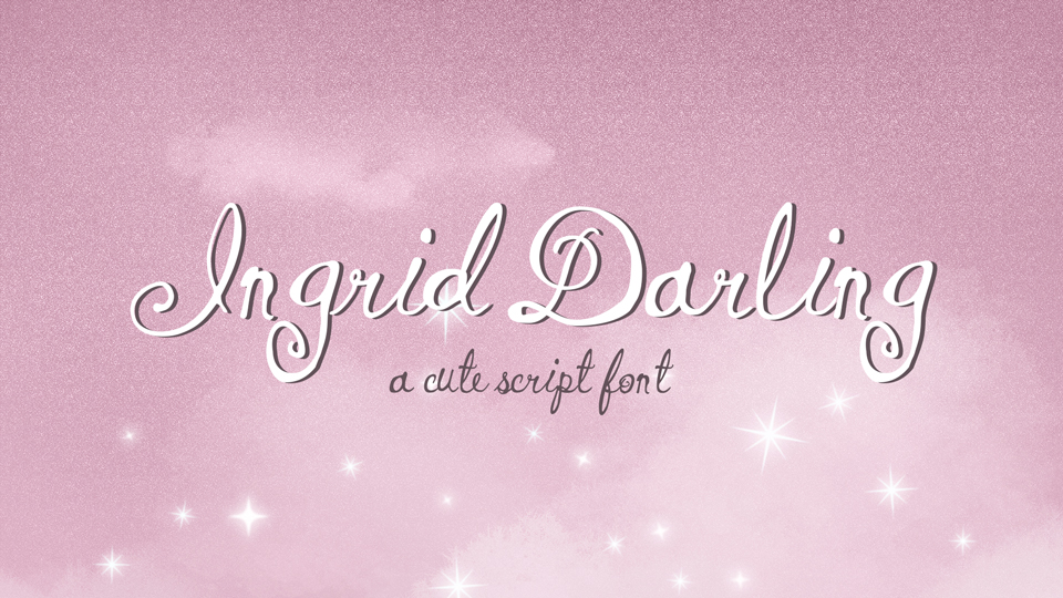 Ingrid Darling Regular Font preview