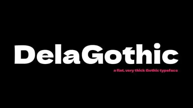 Dela Gothic One Font preview
